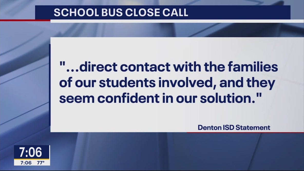 Bus driver suspended after nearly hitting students